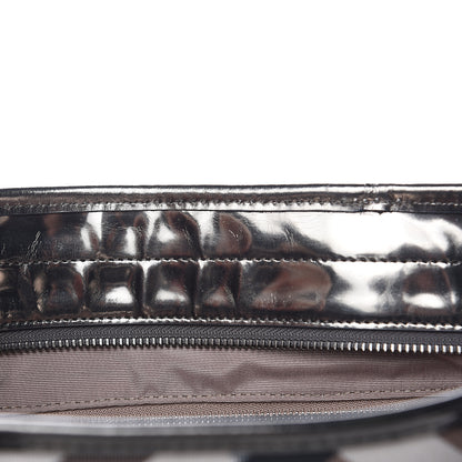 Burberry Metallic Calfskin Nova Check Tote Pewter 12 of 12