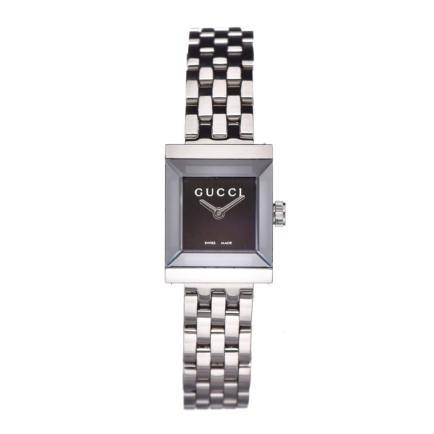 Gucci Stainless Steel 14mm G-Frame Square Quartz Watch Black 1 of 7