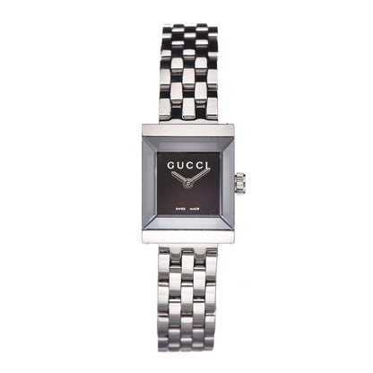 Gucci Stainless Steel 14mm G-Frame Square Quartz Watch Black 1 of 7