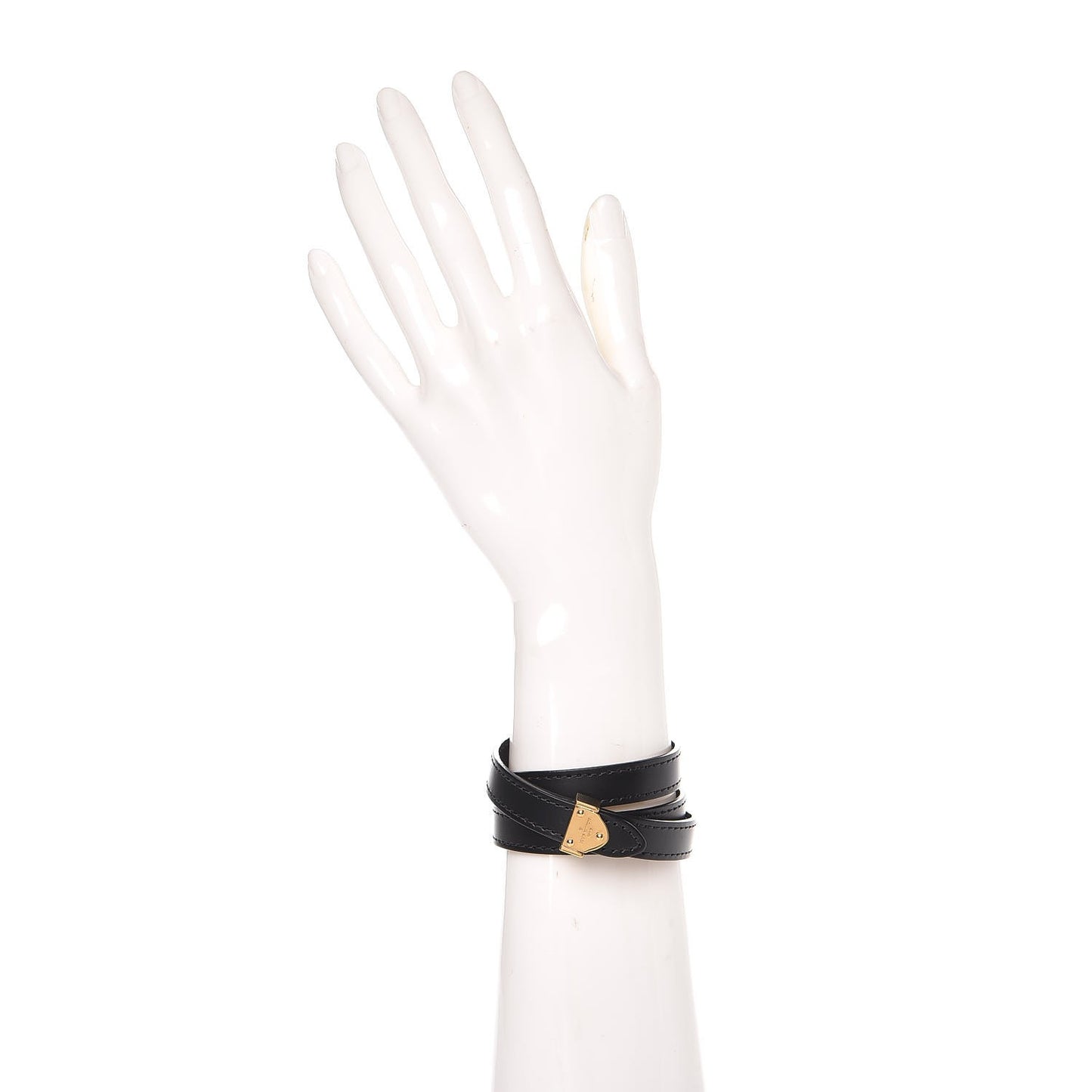 Calfskin Box It Bracelet 17 Black