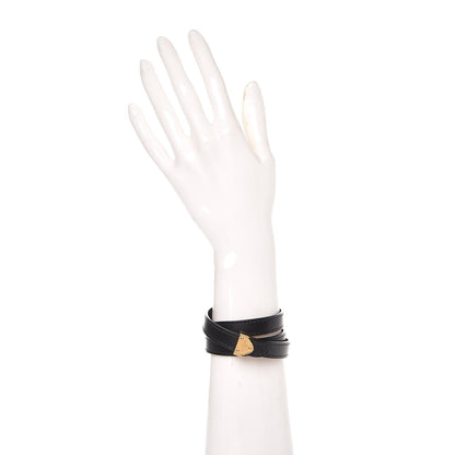 Louis Vuitton Calfskin Box It Bracelet 17 Black 2 of 5