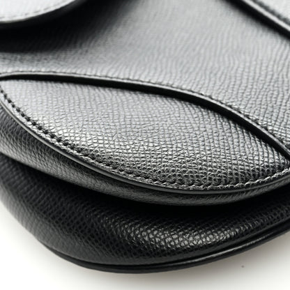 Christian Dior Grained Calfskin Mini Saddle Bag Black 7 of 11