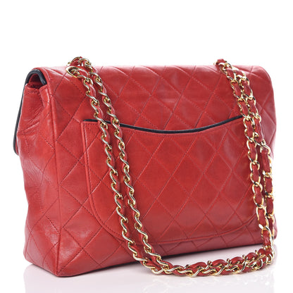 Chanel Lambskin Quilted Bi-Color Small Single Flap Red Black 4 of 22