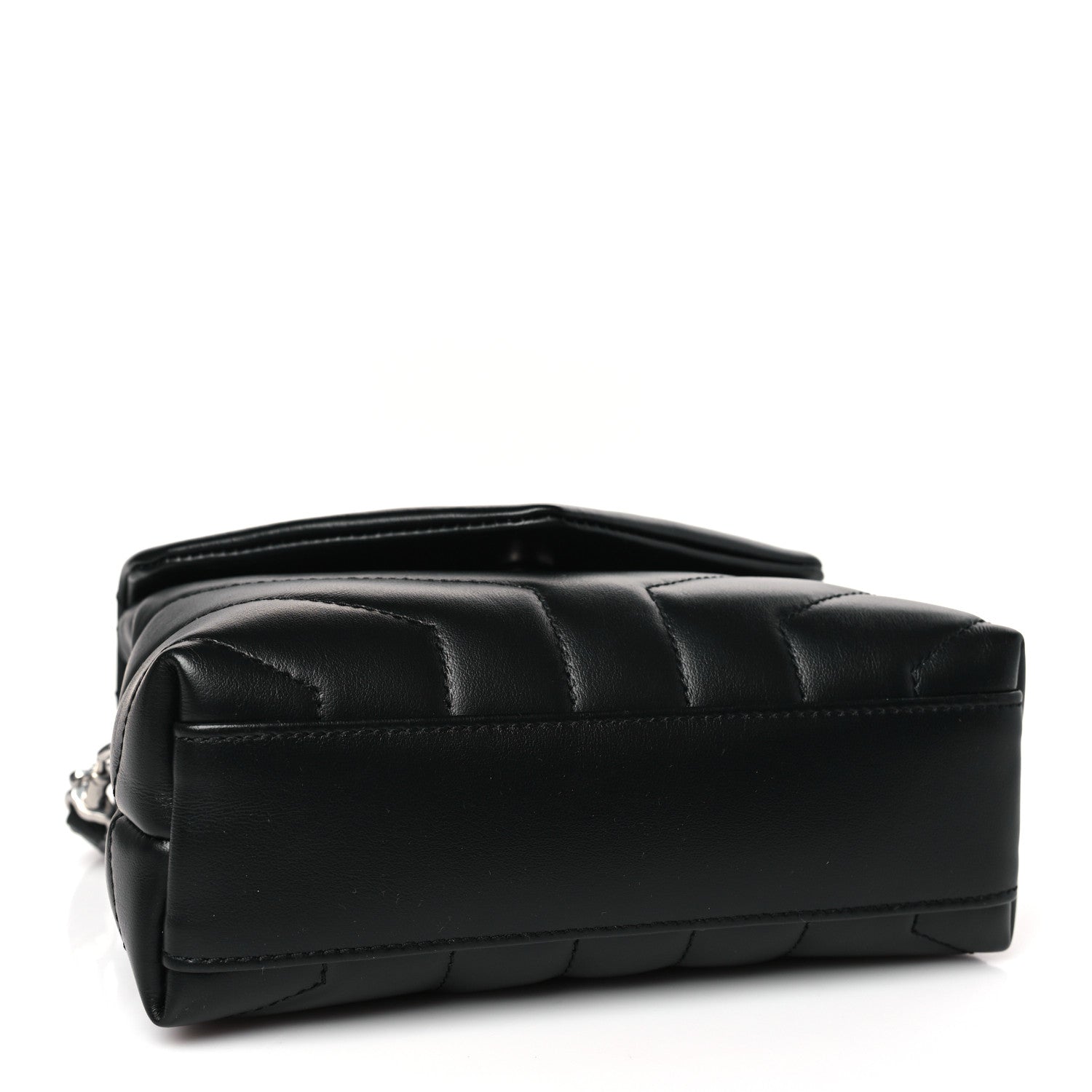 Saint Laurent Calfskin Y Quilted Monogram Toy Loulou Crossbody Bag Black 4 of 9