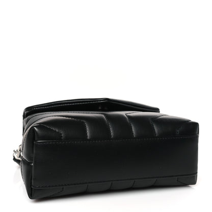 Saint Laurent Calfskin Y Quilted Monogram Toy Loulou Crossbody Bag Black 4 of 9