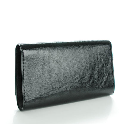 Saint Laurent Textured Patent Monogram Large Belle De Jour Clutch Black 3 of 7