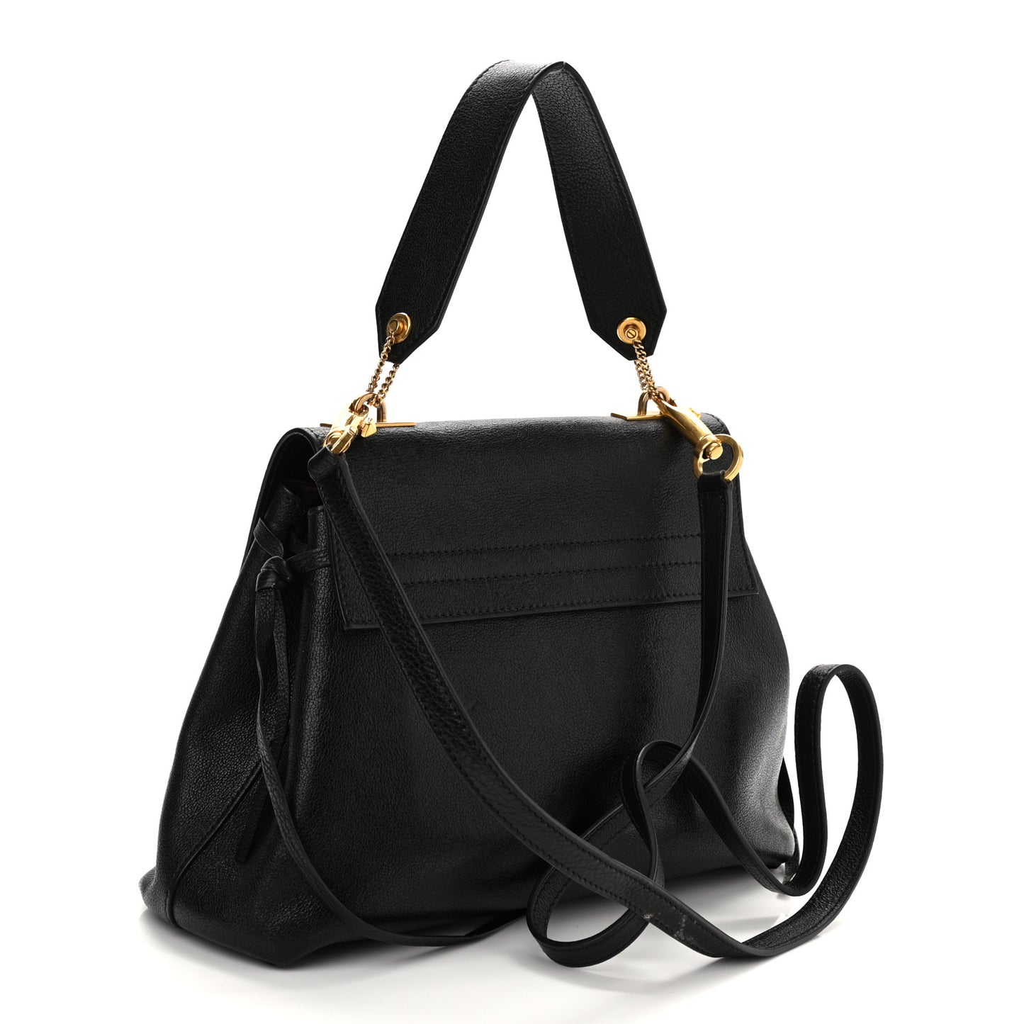 Calfskin VRing Shoulder Bag Black