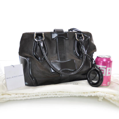 Balenciaga Calfskin Suede Frame Bag 3 of 7