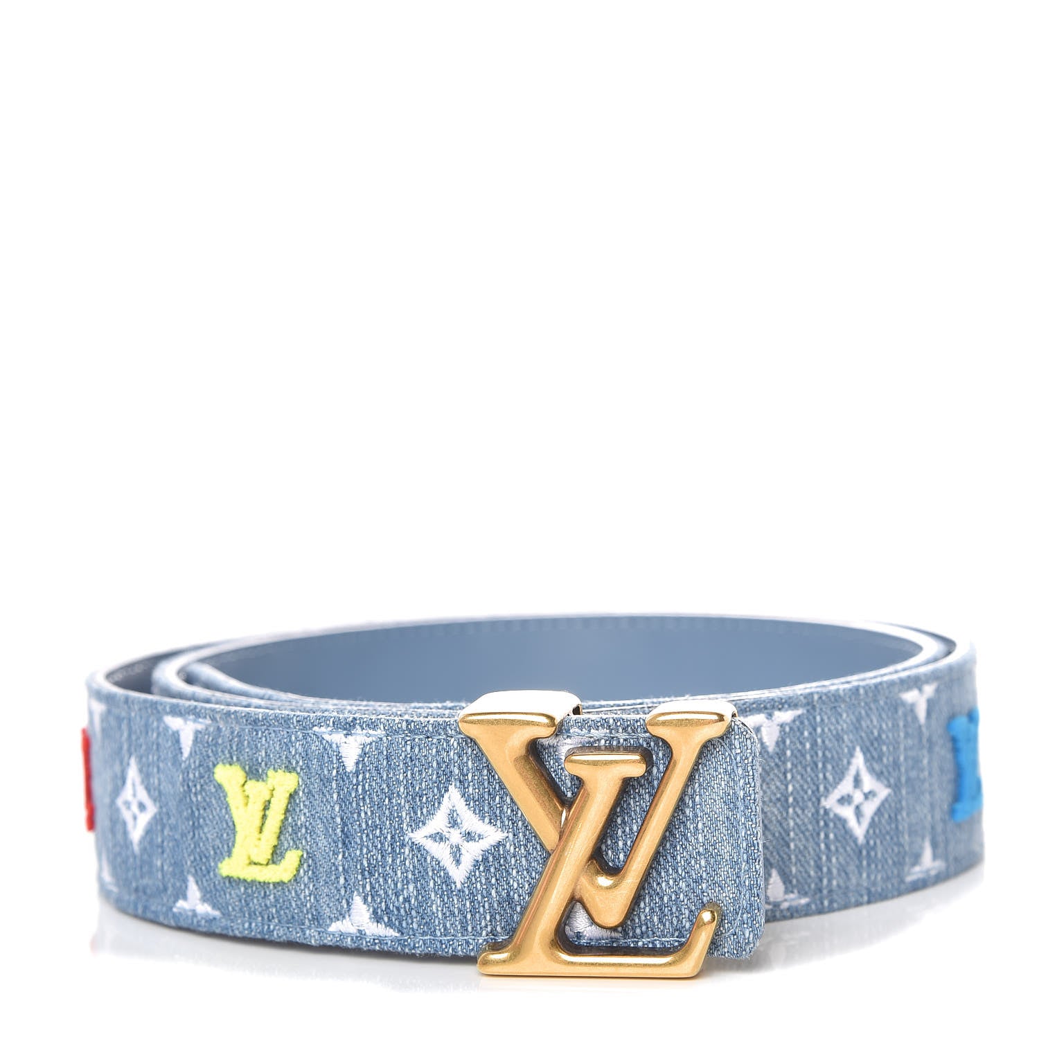 Louis Vuitton Denim 35mm LV New Wave Belt 90 36 1 of 9