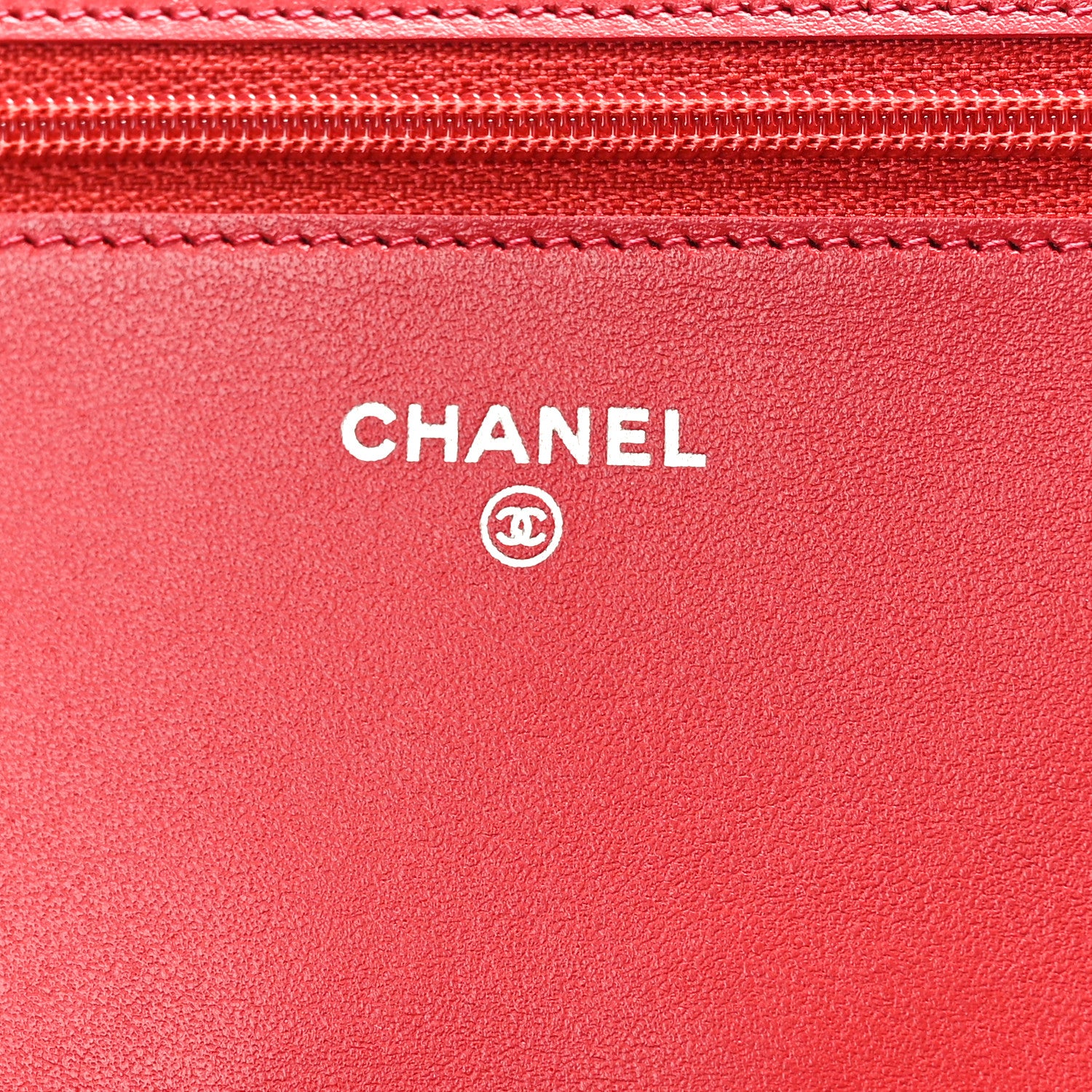 Chanel Caviar Quilted Boy Wallet On Chain WOC Red 6 of 10