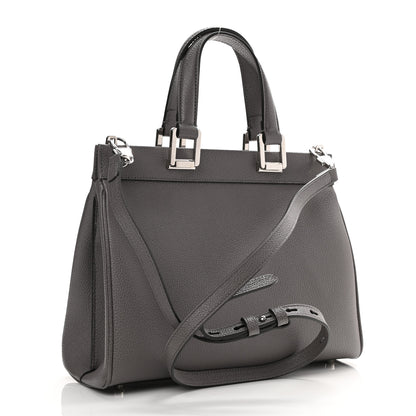 Gucci Grainy Calfskin Small Zumi Top Handle Bag Dusty Grey 3 of 12