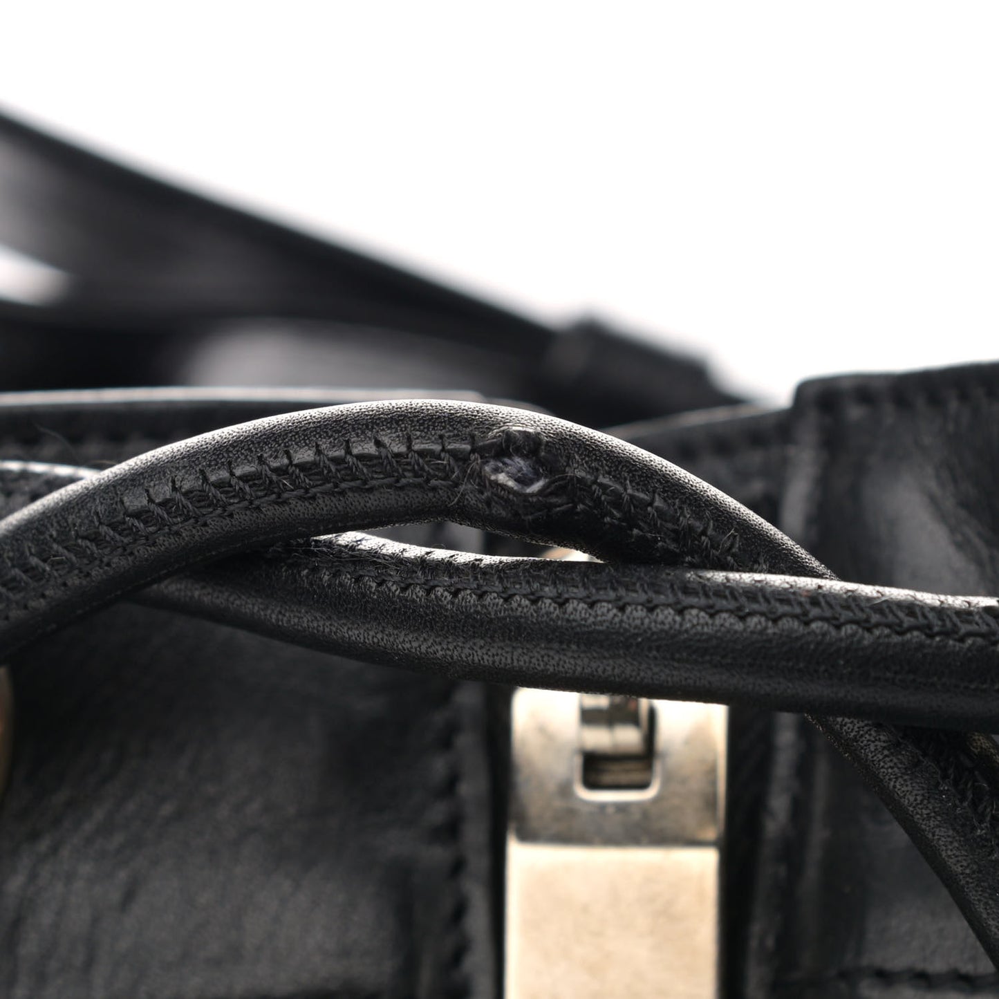 Calfskin Medium Rider Bucket Bag Black