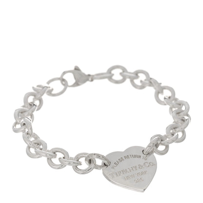 Tiffany Sterling Silver Return to Tiffany Heart Tag Bracelet 1 of 3