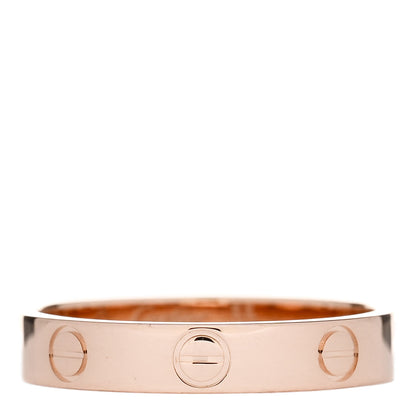Cartier 18K Pink Gold 3.5mm LOVE Wedding Band Ring 55 7.25 1 of 5