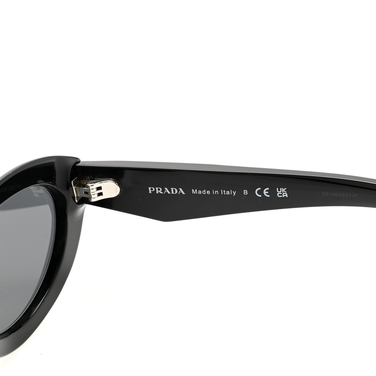 Prada Acetate Oval Sunglasses SPR 26Z Black 5 of 8
