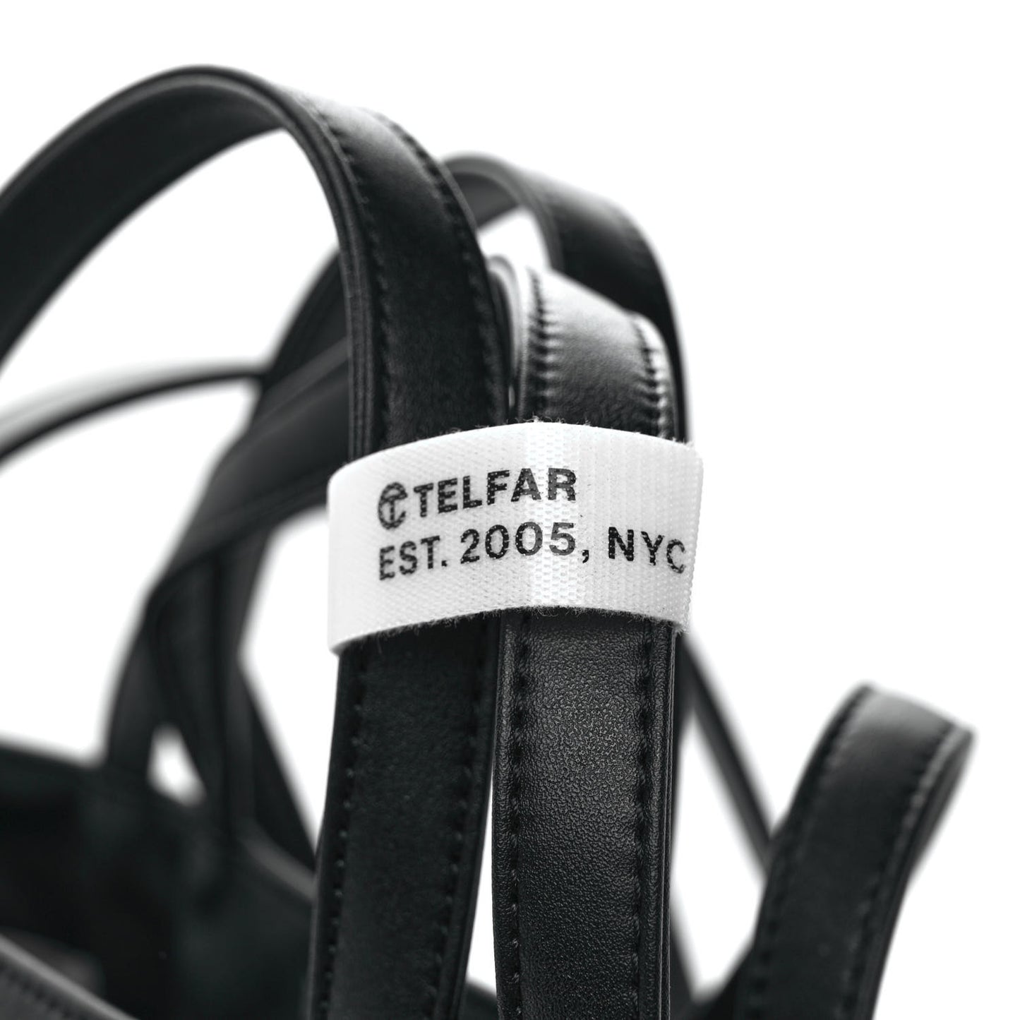 Vegan Leather Medium Shopping Bag Black