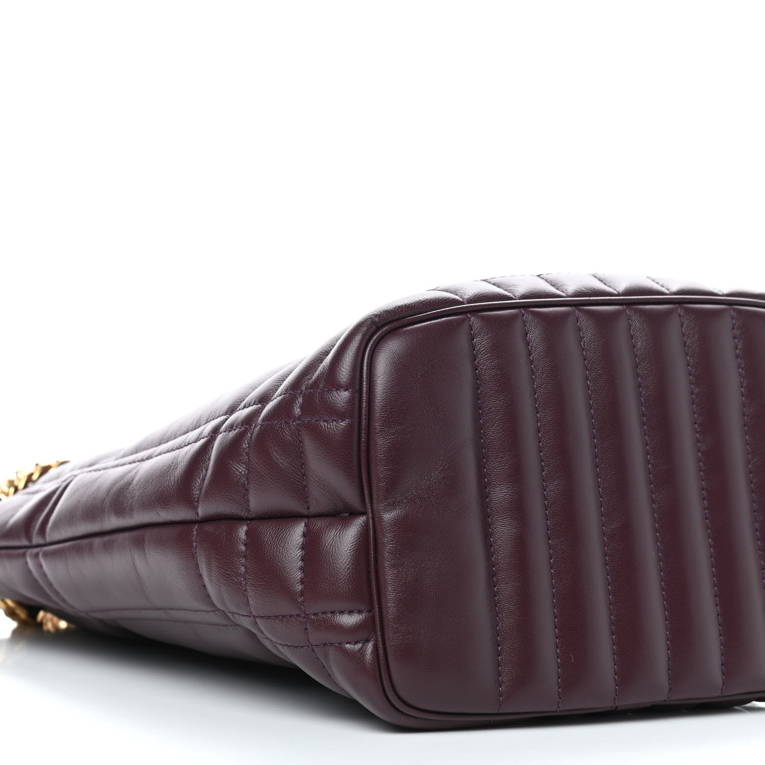 Burberry Lambskin Quilted Small Lola Bucket Bag Deep Maroon 8 of 9