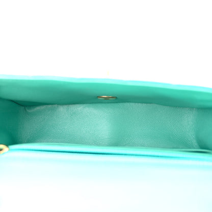 Chanel Lambskin Quilted Mini Rectangular Flap Green 5 of 12