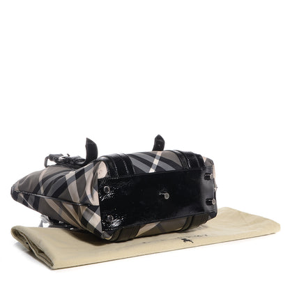 Burberry Nylon Beat Check Medium Victoria Tote Black 4 of 8