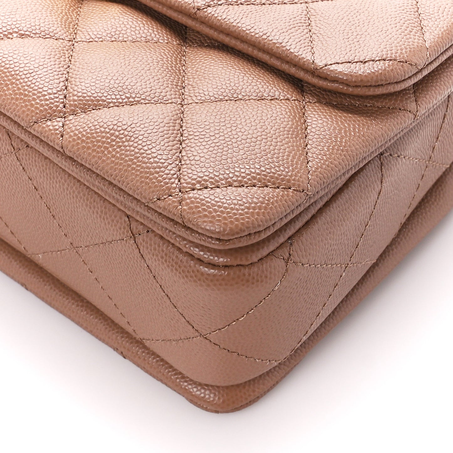 Caviar Quilted Coco First Flap Beige