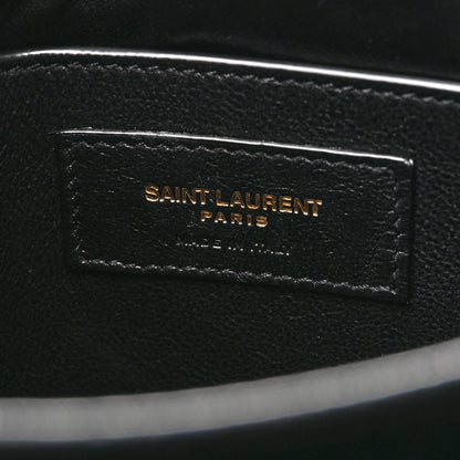 Saint Laurent Lambskin Quilted Monogram Medium Solferino Satchel Black 7 of 11