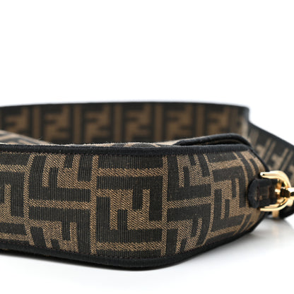 Fendi Fabric Jacquard FF 1974 Medium Baguette Tobacco Moro Black 8 of 10