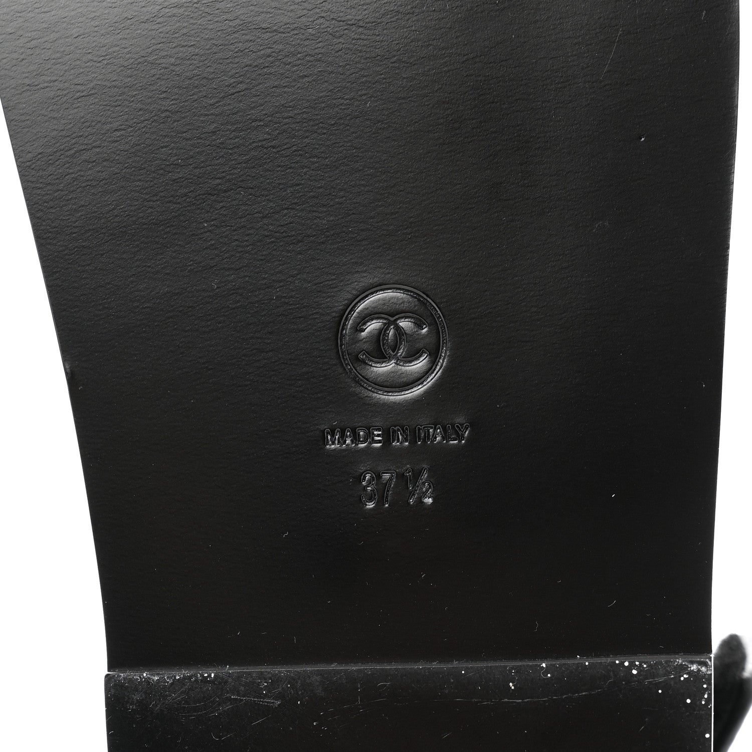 Chanel Grained Calfskin Velcro Dad Sandals 37.5 Black 8 of 13