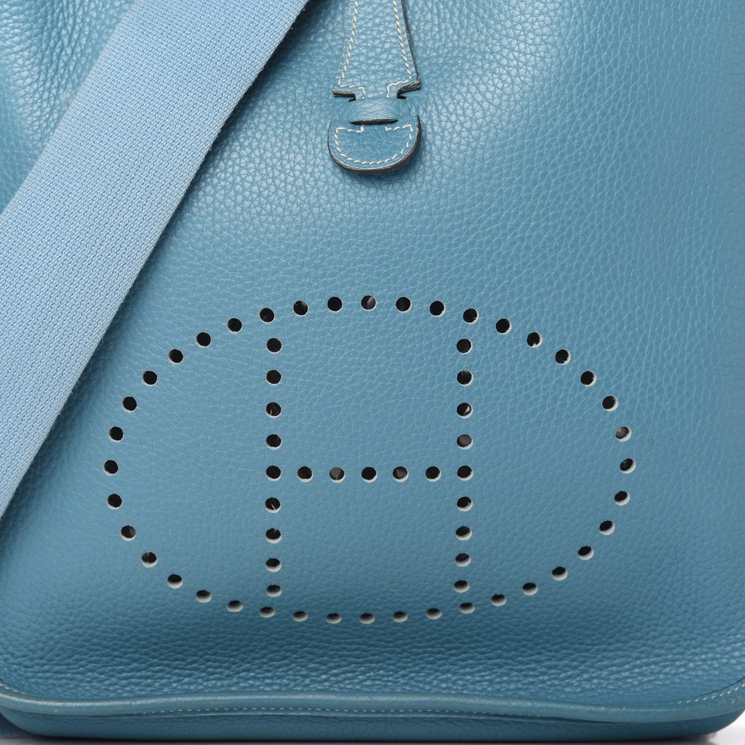 Hermes Taurillon Clemence Evelyne PM Blue Jean 10 of 10