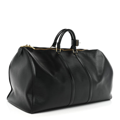 Louis Vuitton Epi Keepall 55 Black 3 of 12