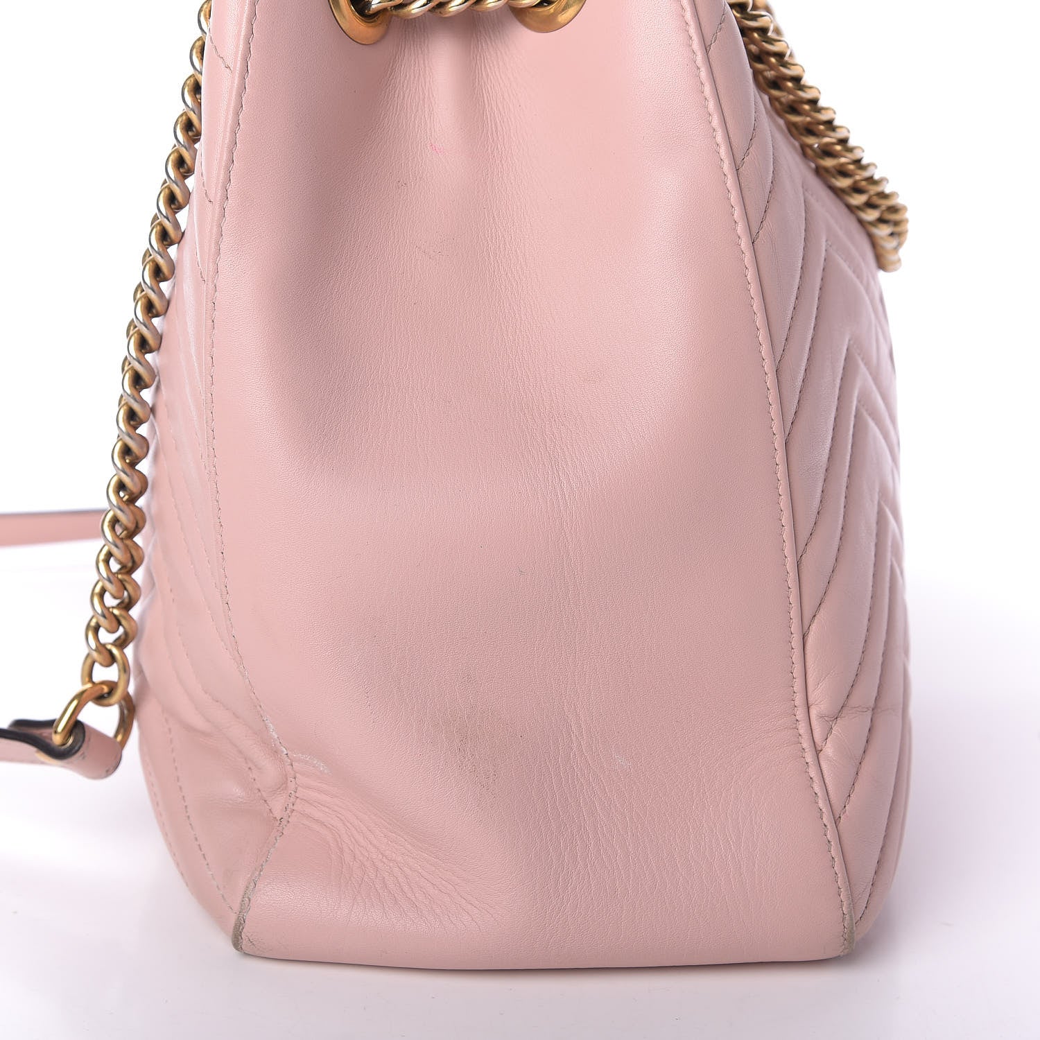 Gucci Calfskin Matelasse Medium GG Marmont Shoulder Tote Bag Perfect Pink 19 of 21