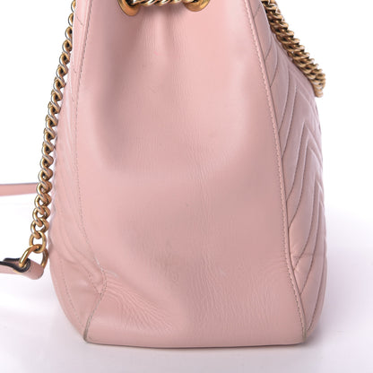 Gucci Calfskin Matelasse Medium GG Marmont Shoulder Tote Bag Perfect Pink 19 of 21