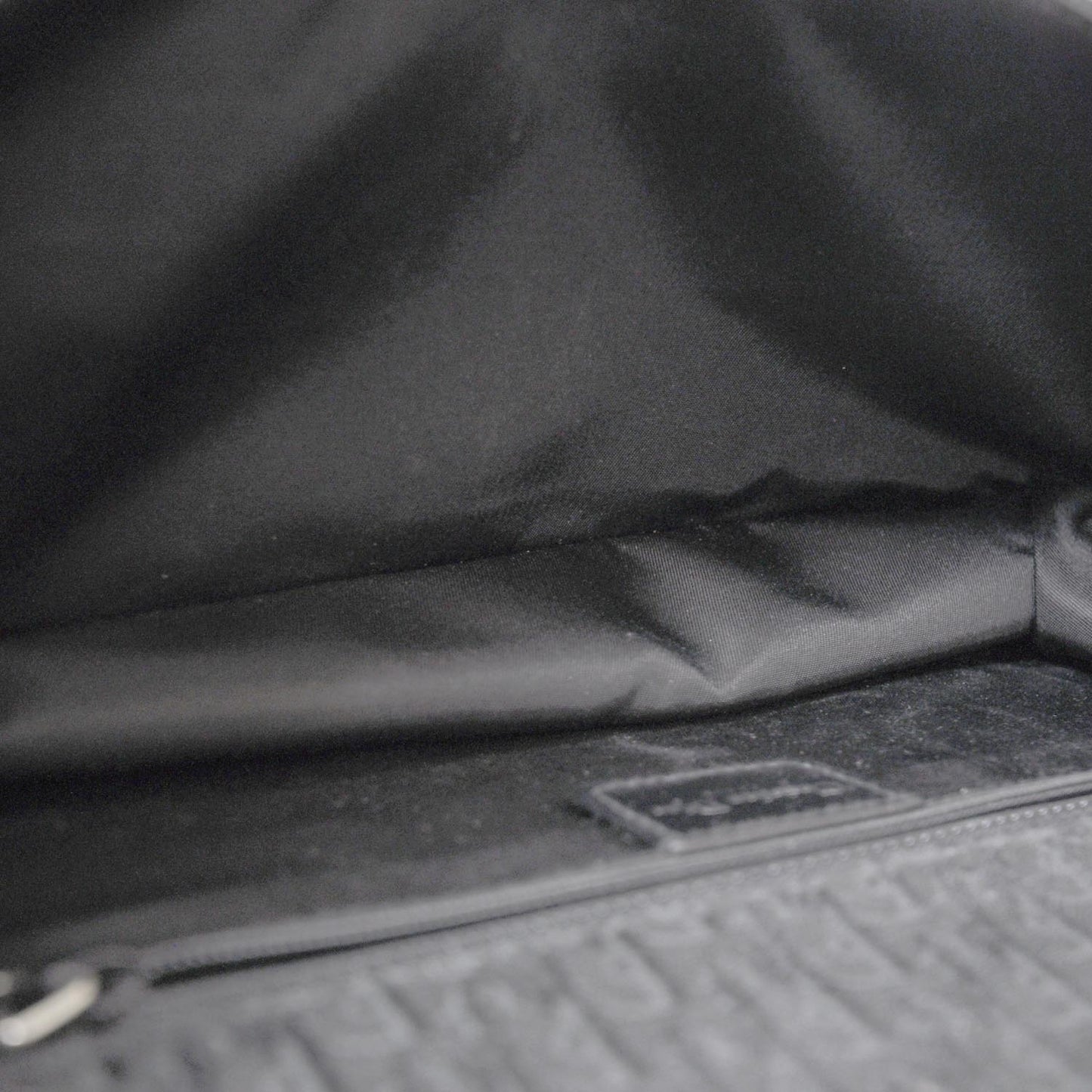 Leather D Trick Shoulder Bag Black and White