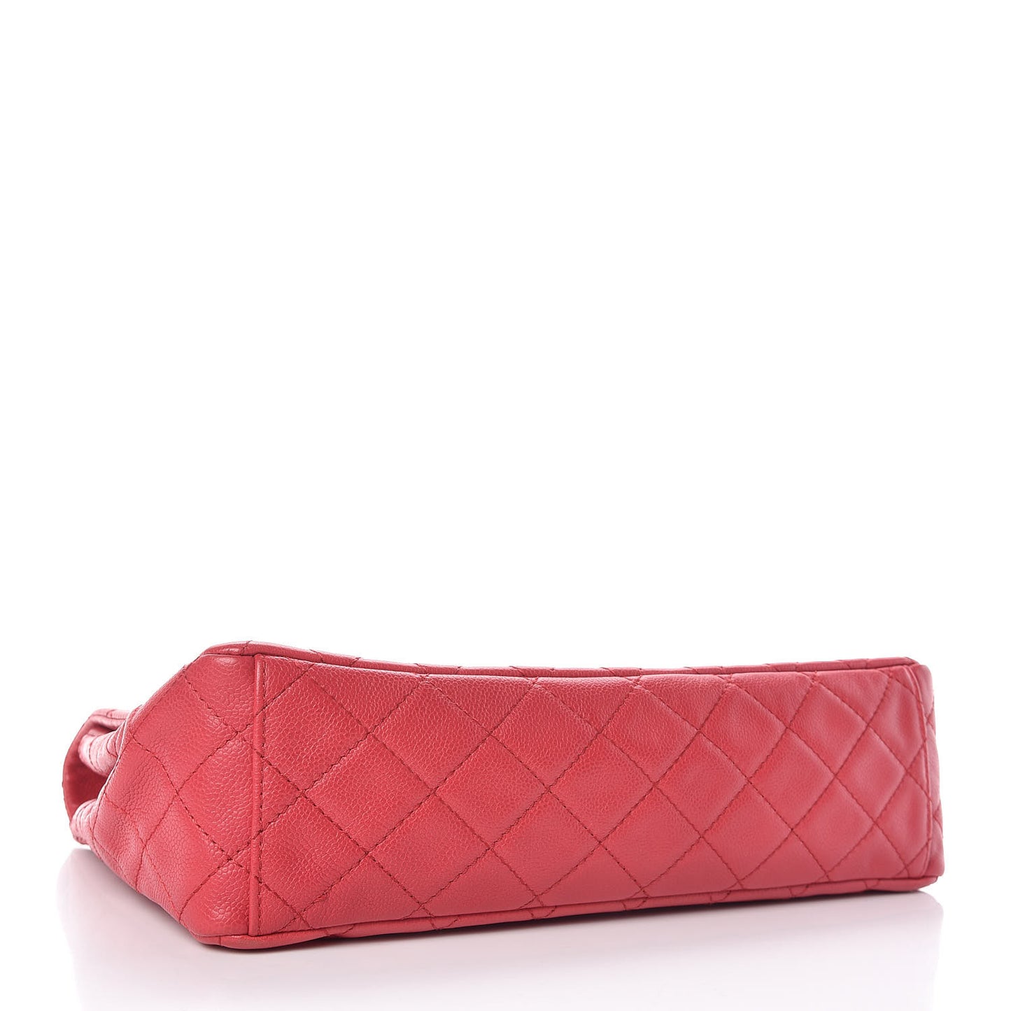 Washed Caviar Quilted Maxi Single Flap Fuchsia