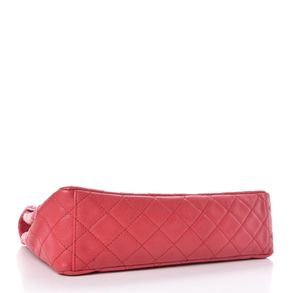 Chanel Washed Caviar Quilted Maxi Single Flap Fuchsia 4 of 9