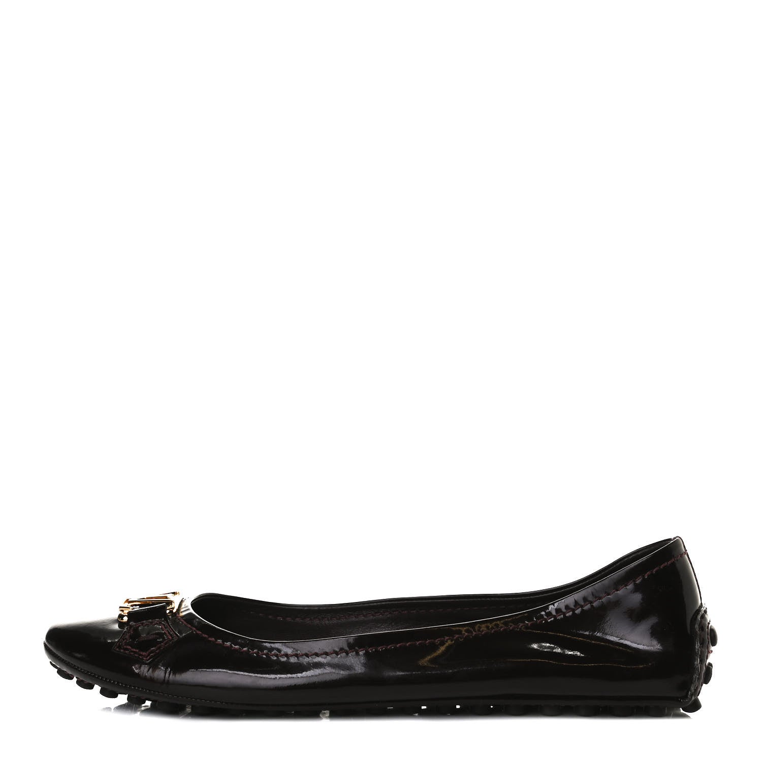 Louis Vuitton Patent Calfskin Oxford Ballerina Flats 40 Amarante 1 of 10