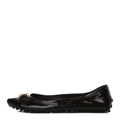 Louis Vuitton Patent Calfskin Oxford Ballerina Flats 40 Amarante 1 of 10
