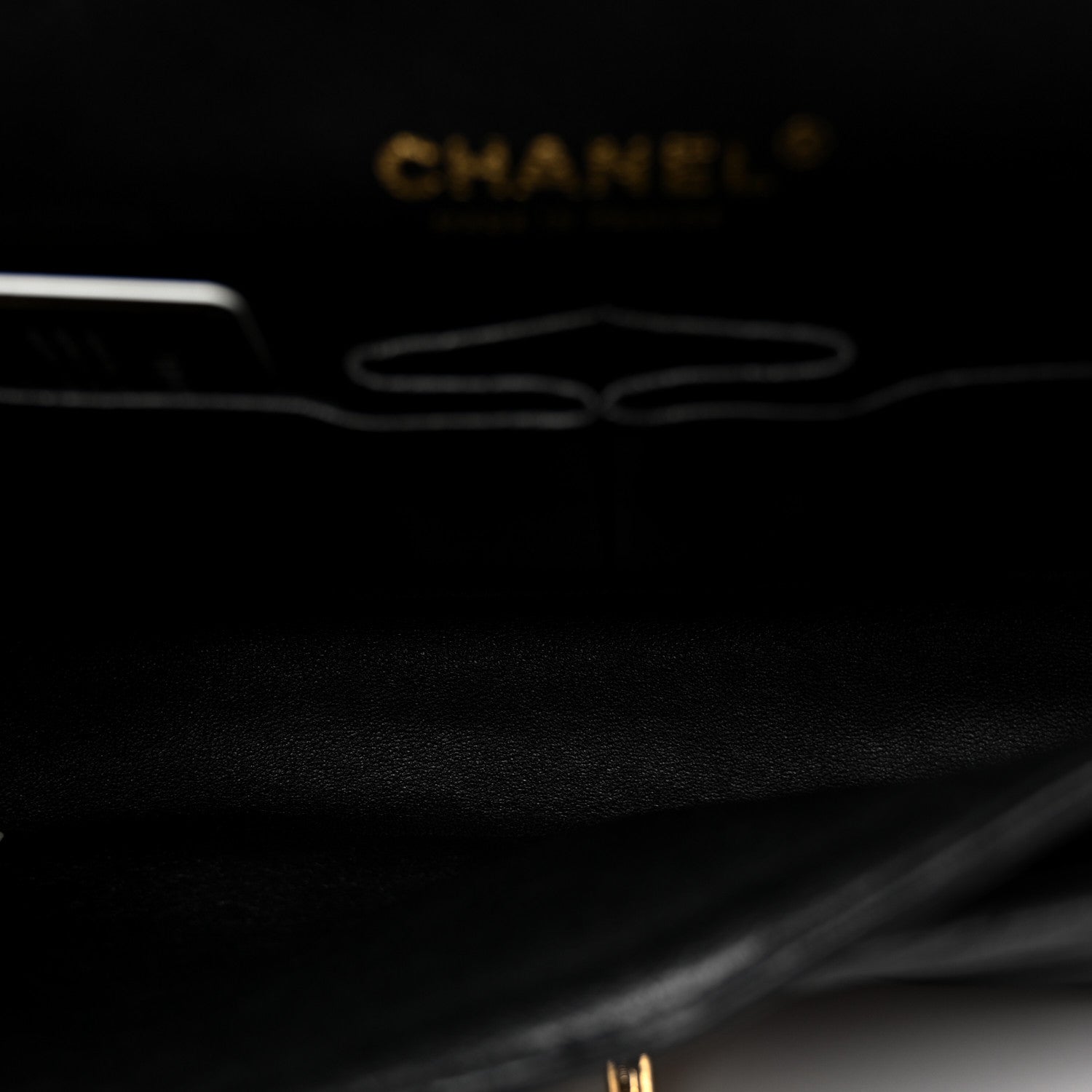 Chanel Matte Caviar Chevron Quilted Medium Double Flap Black 5 of 10