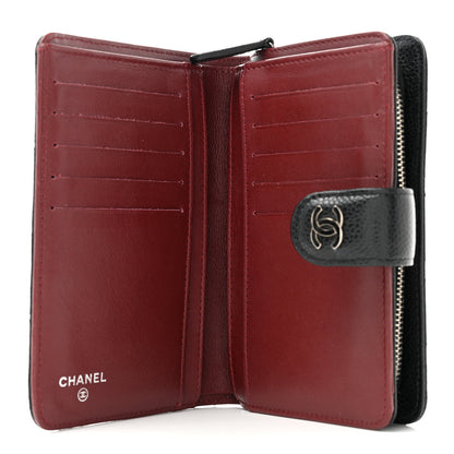Chanel Caviar Quilted CC French Wallet Black 5 of 9