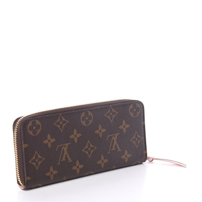 Louis Vuitton Monogram Clemence Wallet Rose Ballerine 2 of 5