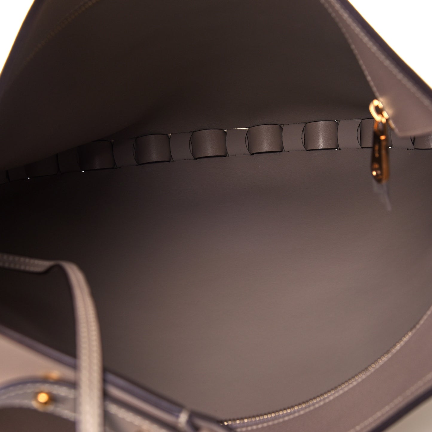 Small Grain Smooth Calfskin Large Darryl Hobo Motty Grey