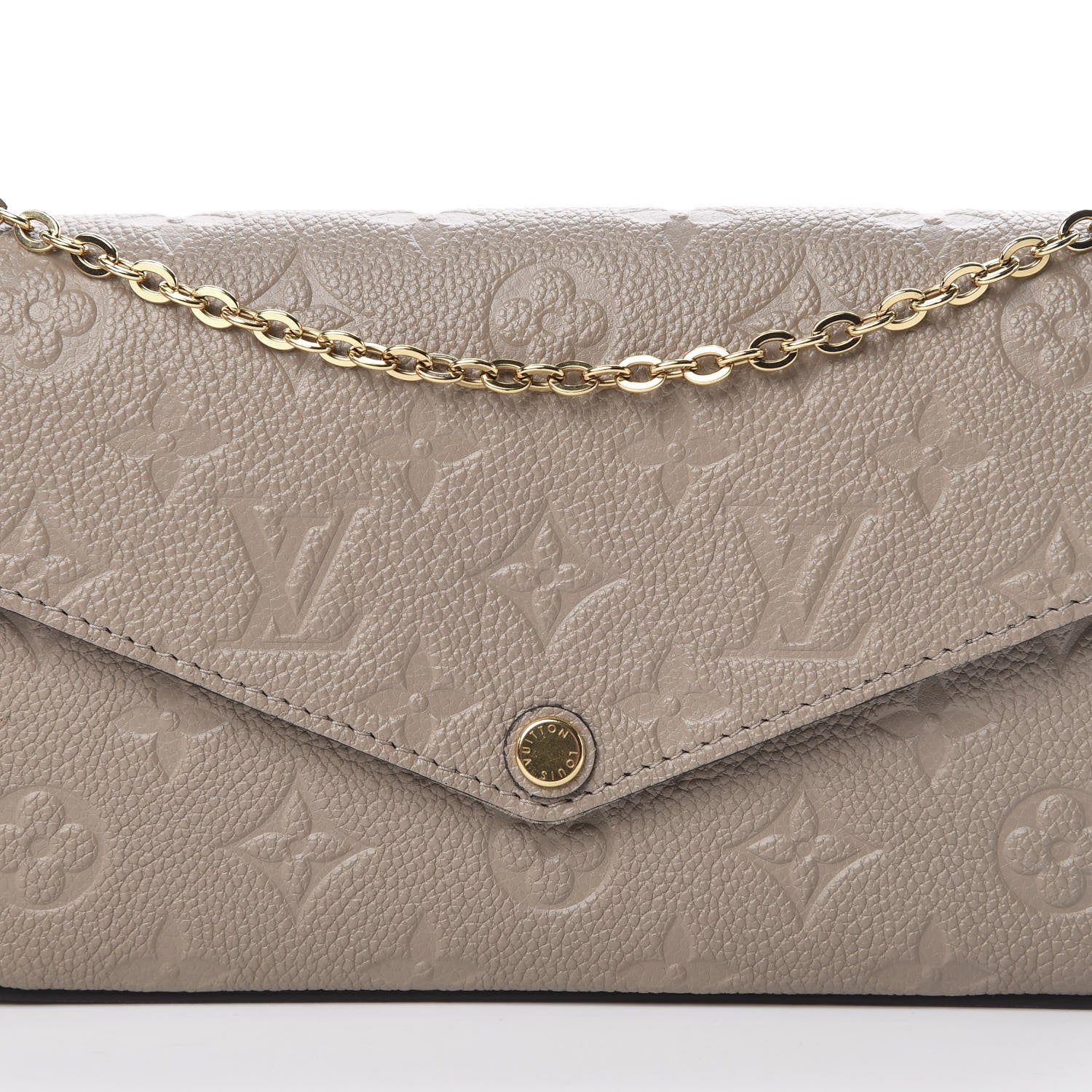 Louis Vuitton Empreinte Pochette Felicie Chain Wallet Tourterelle 9 of 13
