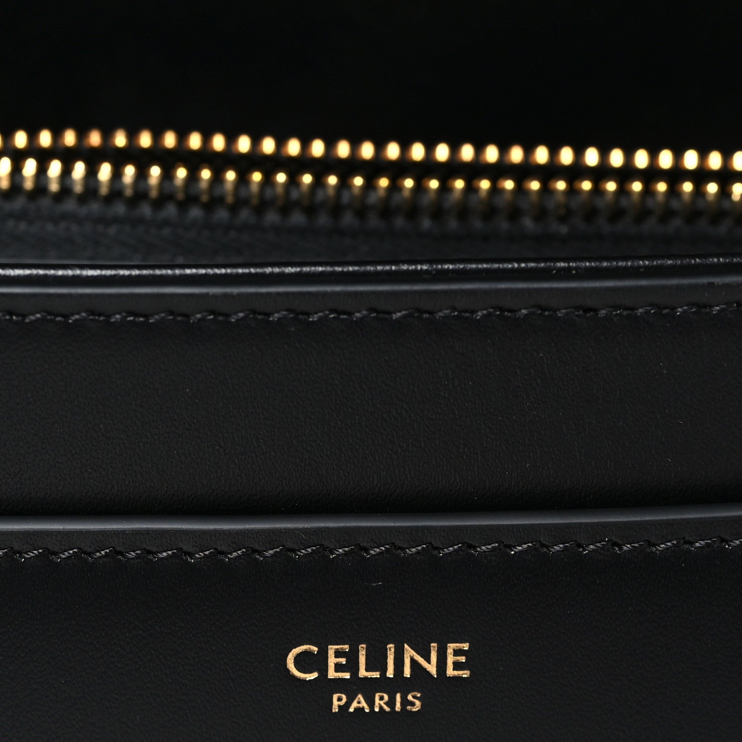 Celine Satinated Calfskin Small 16 Top Handle Bag Black 6 of 11