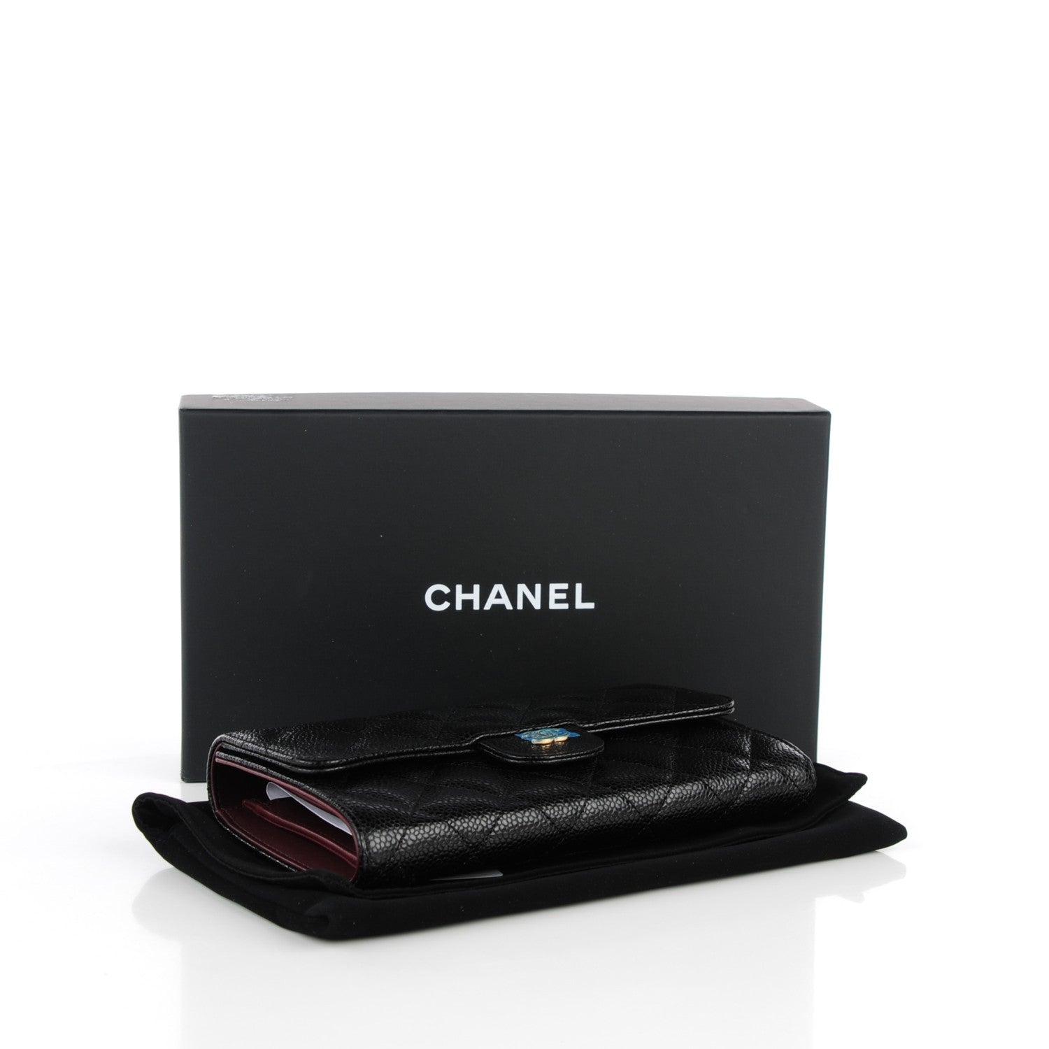 Chanel Caviar Quilted Large Flap Wallet Black 4 of 8