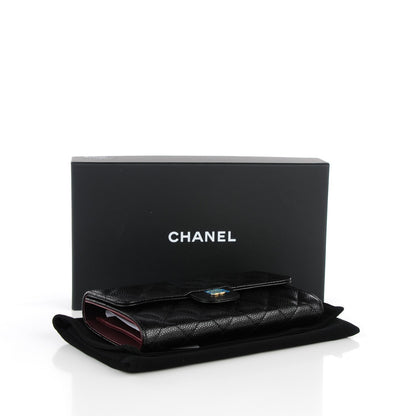 Chanel Caviar Quilted Large Flap Wallet Black 4 of 8