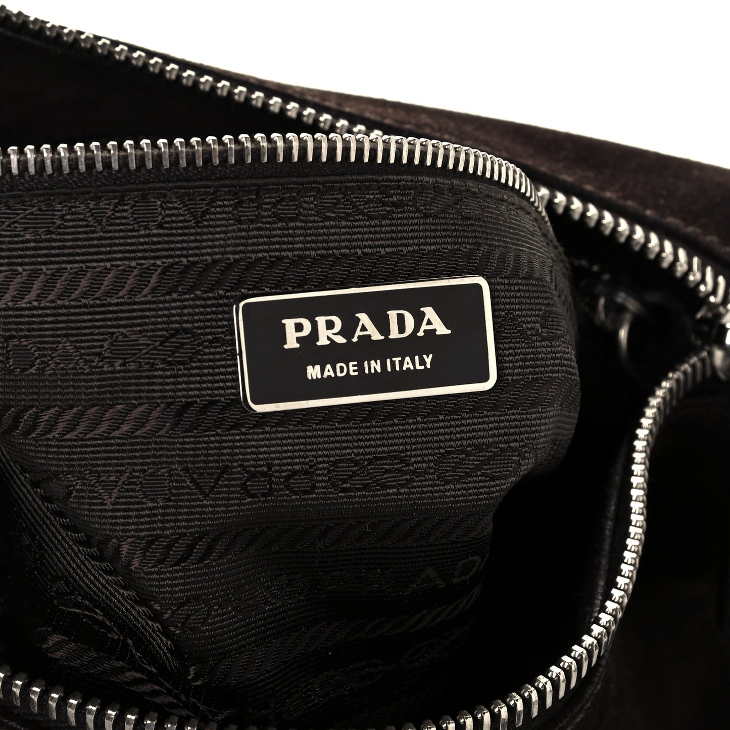 Suede Shoulder Bag Dark Brown