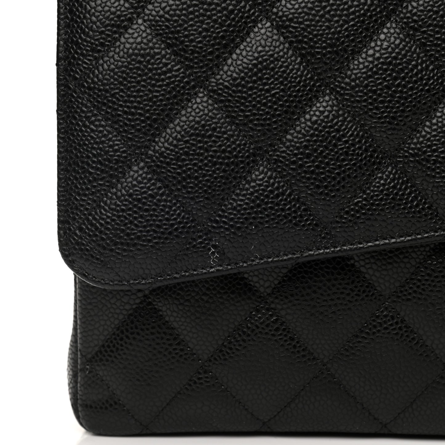 Caviar Quilted Maxi Double Flap Black