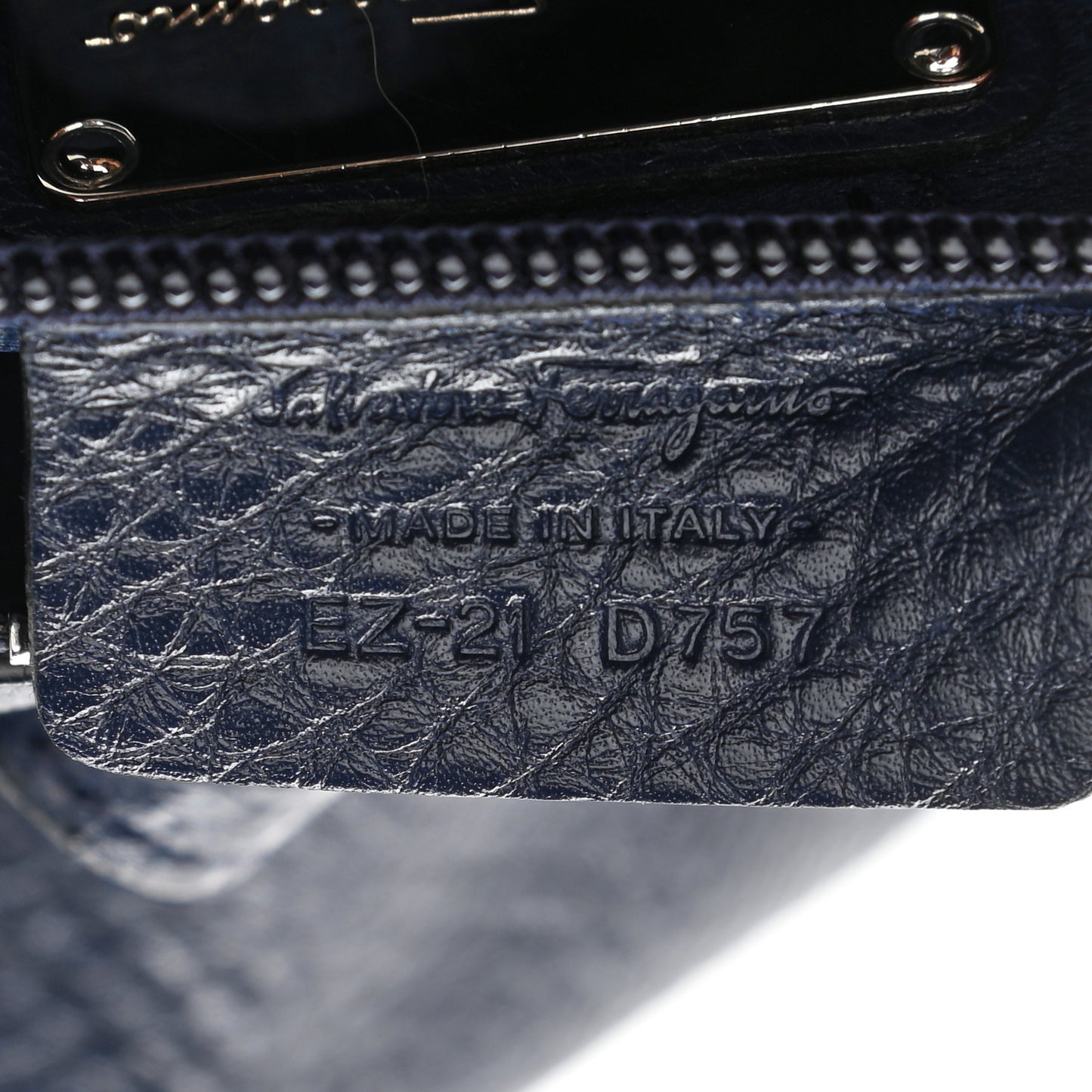 Calfskin Fanisa Gancini Hobo Oxford Blue