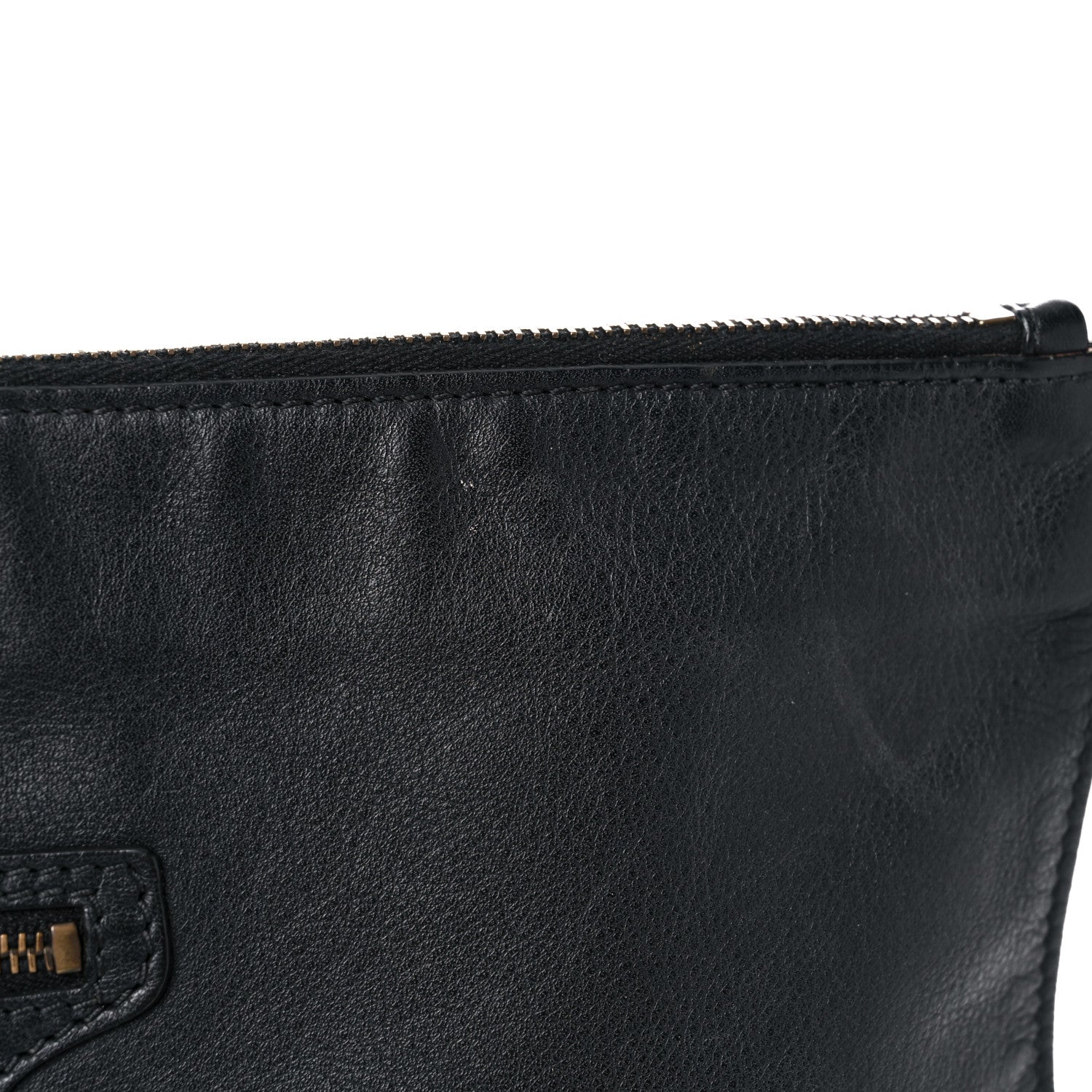 Balenciaga BALENCIAG Veau Papier Classic Silver Hardware Clutch Black 13 of 19