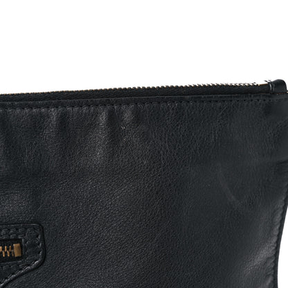 Balenciaga BALENCIAG Veau Papier Classic Silver Hardware Clutch Black 13 of 19