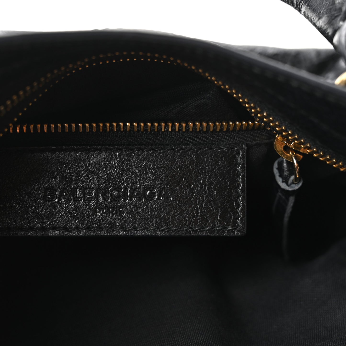 Agneau Classic Gold Hardware Mini City Black